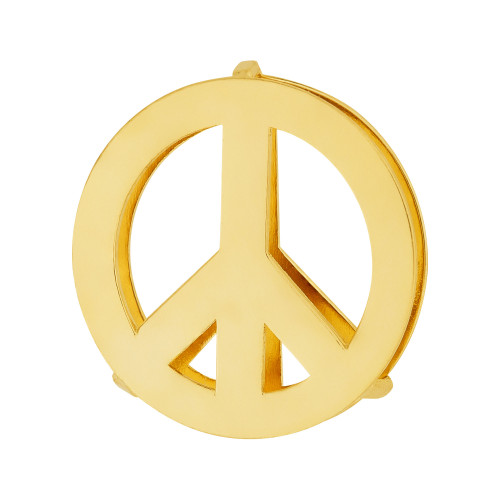 Pingente de Aço Hit Simbolo da Paz 16.5mm Gold IPG